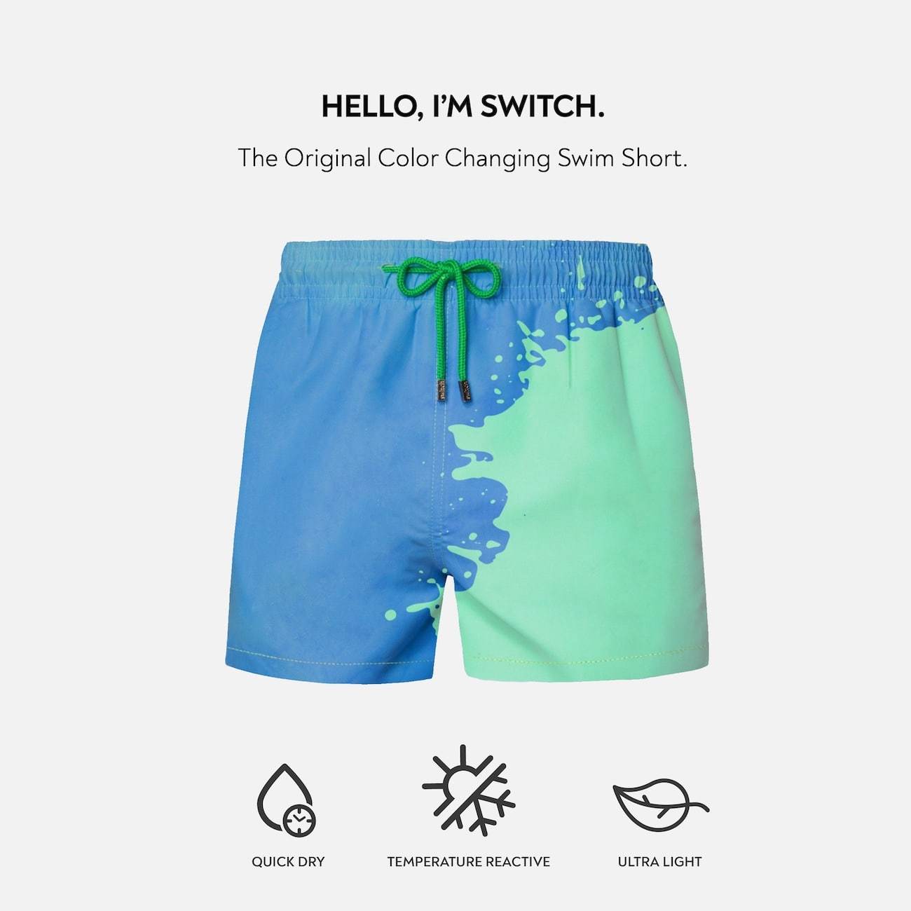 MAN SWITCH COLOR CHANGING SWIM TRUNKS