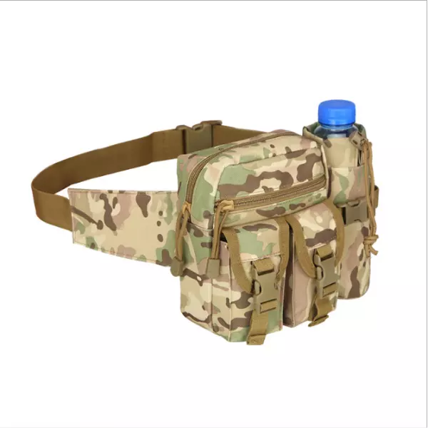 Multifunctional Tactical Military Waist Bag Sling Hip Belt With Water Bottle Holder