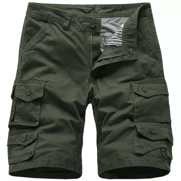 Men's Outdoor Solid Color Multi-pocket Loose Cargo Shorts