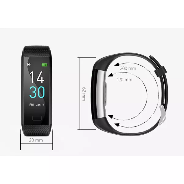 Fitness Heart Rate Meter Step Measurement Body Temperature Smart Sports Bracelet