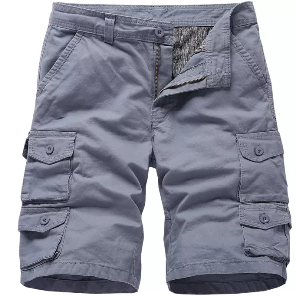 Men's Outdoor Solid Color Multi-pocket Loose Cargo Shorts