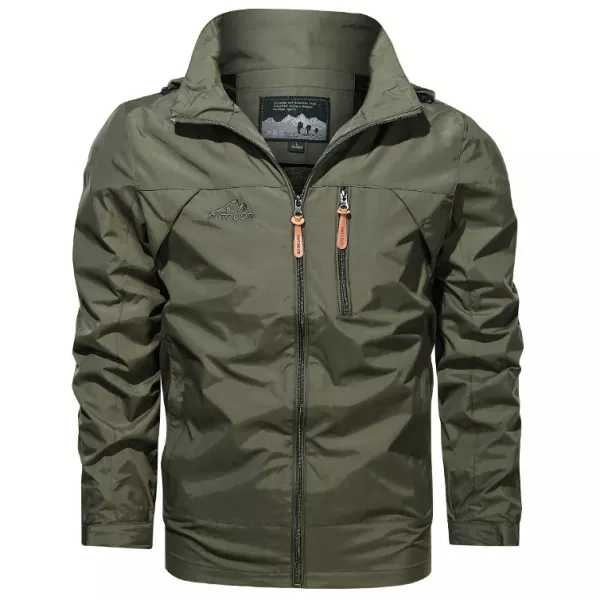 Men's Outdoor Waterproof And Windproof Hooded Jacket