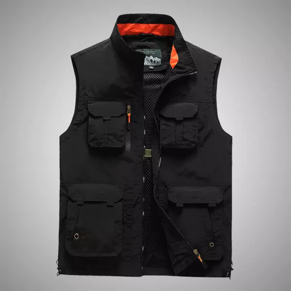 Men's Mesh Inner Pocket Breathable Outdoor Sports Casual Vest