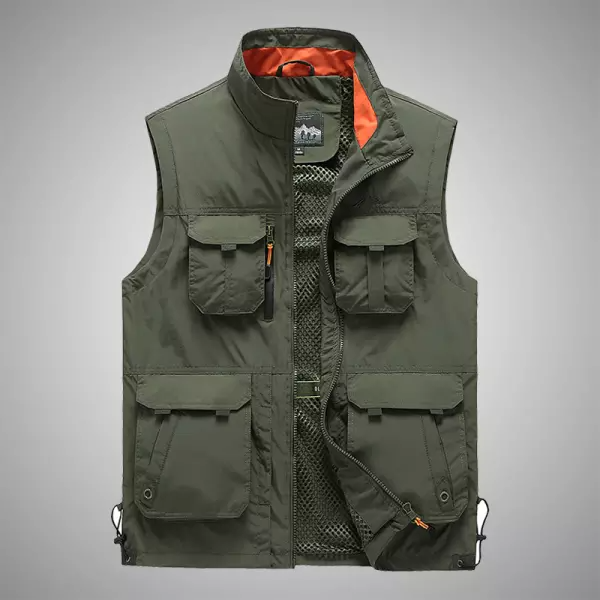 Men's Mesh Inner Pocket Breathable Outdoor Sports Casual Vest