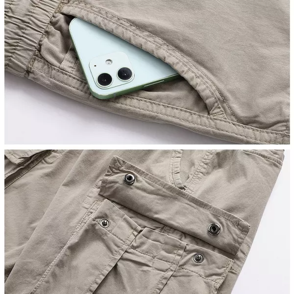 Men's Outdoor Solid Color Loose Multi-pocket Cargo Shorts