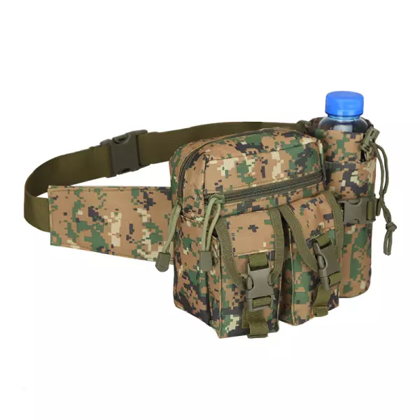 Multifunctional Tactical Military Waist Bag Sling Hip Belt With Water Bottle Holder