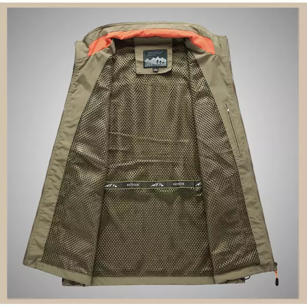 Men's Mesh Inner Pocket Breathable Outdoor Sports Casual Vest