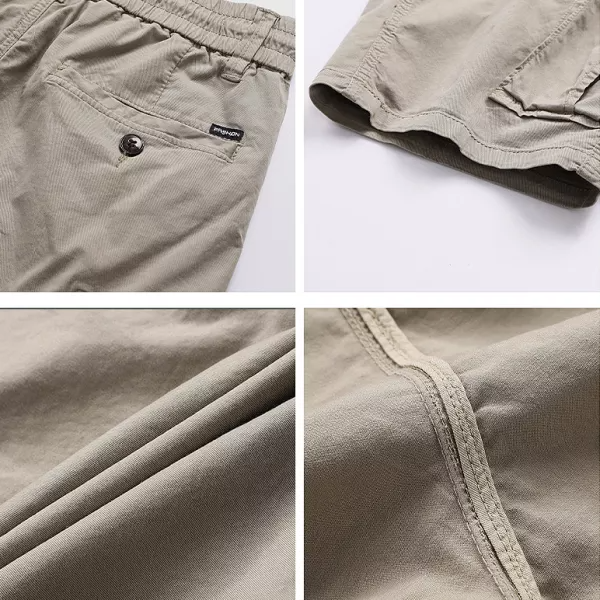 Men's Outdoor Solid Color Loose Multi-pocket Cargo Shorts