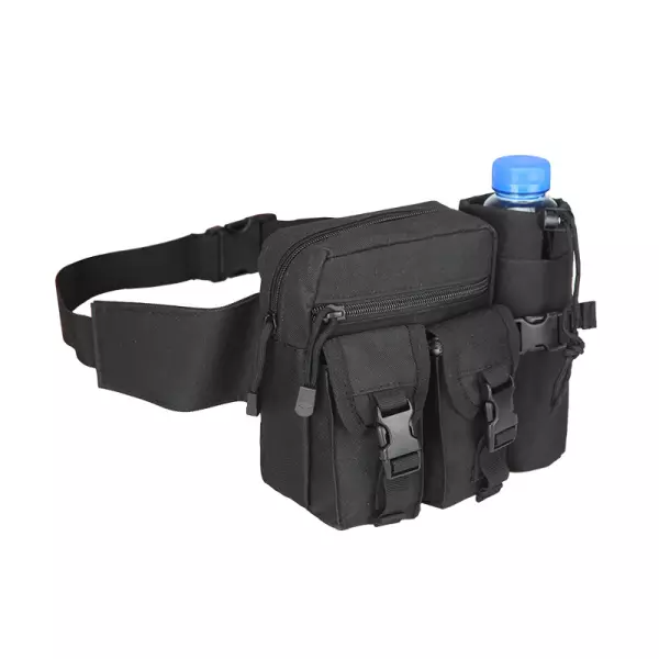 Multifunctional Tactical Military Waist Bag Sling Hip Belt With Water Bottle Holder