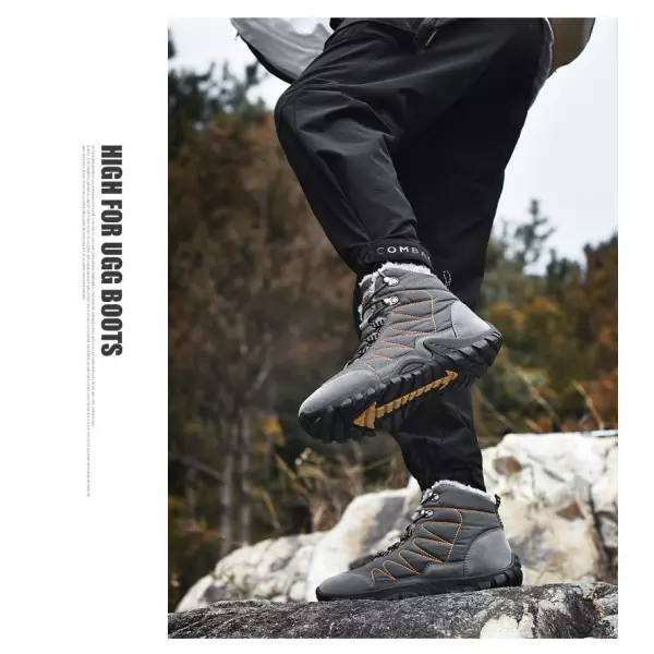 Men's Fleece Warm High Top Snow Boots