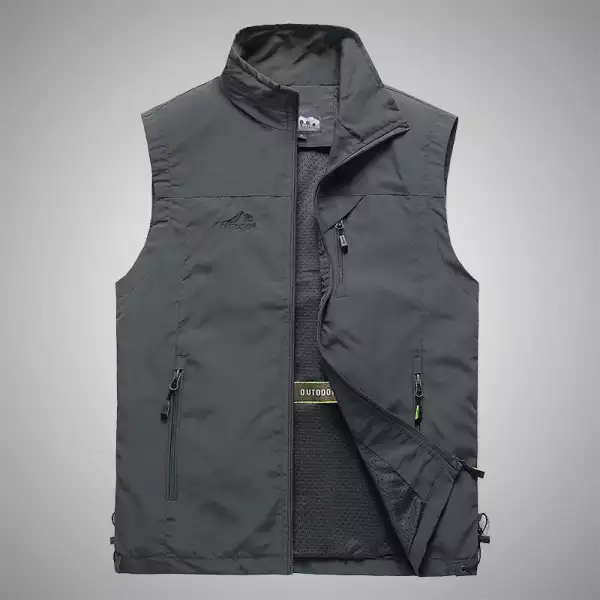 Men's Side Pocket Breathable Functional Outdoor Sports Leisure Vest