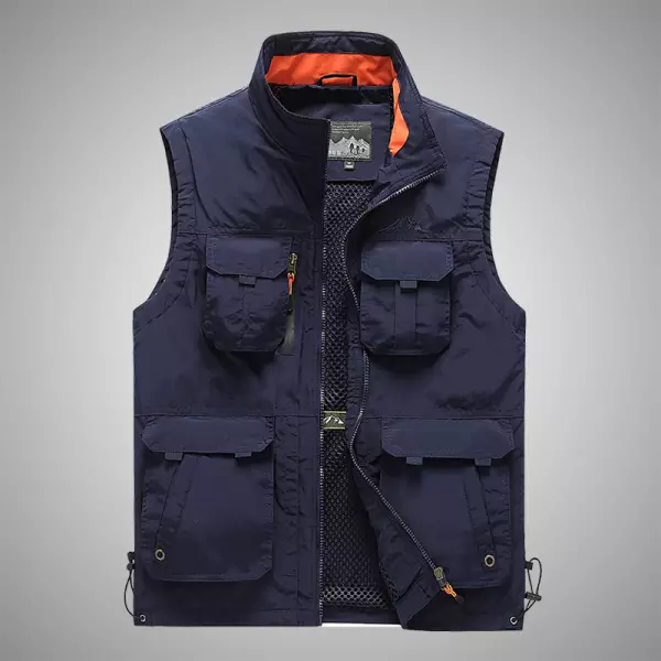 Men's Mesh Inner Pocket Breathable Outdoor Sports Casual Vest